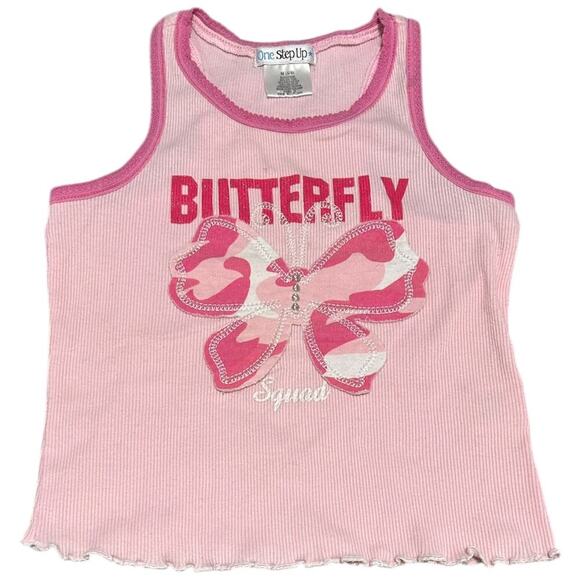 Butterfly Squad Y2K Shimmer Patched Tank Top - Picture 1 of 2